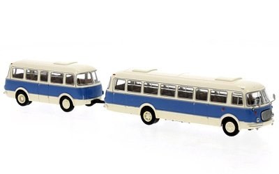 AUTOBUS JELCZ JZS 043 S PŘÍVĚSEM PA 01 1964 BEIGE / BLUE