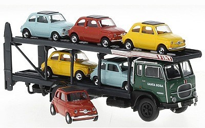 FIAT 642 AUTOTRANSPORTER WITH 6 FIAT 500