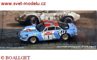 RENAULT ALPINE A110 1800 No.1 THRIE/JAUBERT RALLY SAN RENO 1973