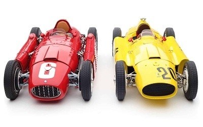 Ferrari D50 (yellow) and CMC Lancia D50 (red)