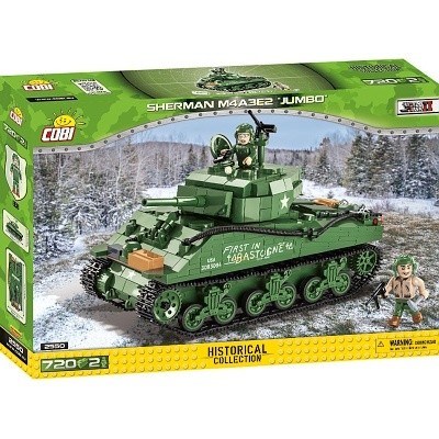 COBI 2550 HISTORICAL COLLECTION WORLD WAR II TANK SHERMAN M4A3E2 JUMBO