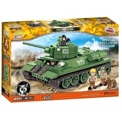 COBI 2652 SMALL ARMY WWII T-34 RUD 102 TYI Z TANKU A PES SPECIAL EXKLUSIVE EDITION