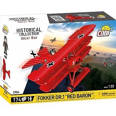 COBI 2986 GREAT WAR LETADLO FOKKER DR. 1 RED BARON