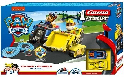AUTODRHA CARRERA 63034 1. FIRST TLAPKOV PATROLA PAW PATROL CHASE A RUBBLE ON A ROLL NA BATERIE 