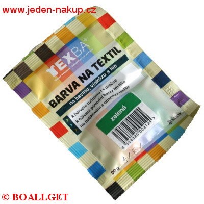 TEXBA zelená 08 barva na textil 20 g