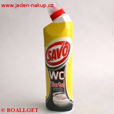 Savo WC Turbo 750 ml - na vodní kámen, hygienická čistota