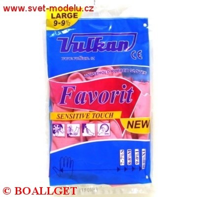 Gumové úklidové rukavice FAVORIT vel. large  ( 9 - 9,5 )