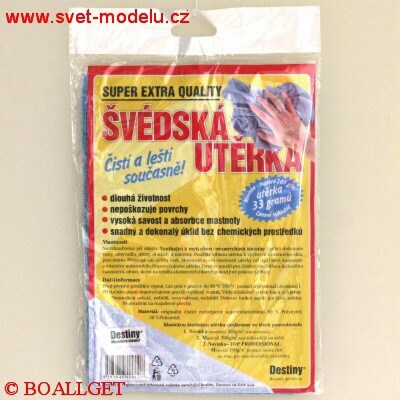 Švédská utěrka 40 x 40 cm 205g/m2
