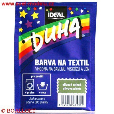 DUHA olivov zelen barva na textil 15 g