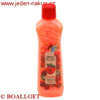 KidsLine 1 l Jahoda - dětská krémová koupelová pěna