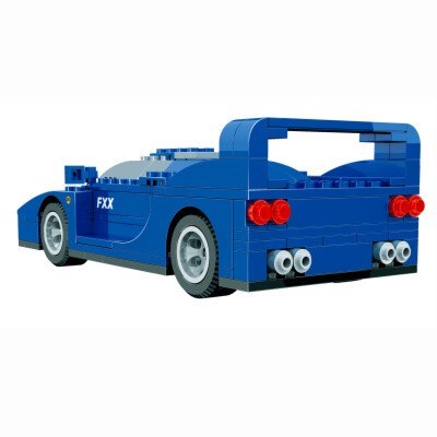 STAVEBNICE ZÁVODNÍ AUTO FXX MODRÉ