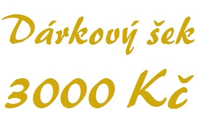 Dárkový šek 3000 Kč elektronický