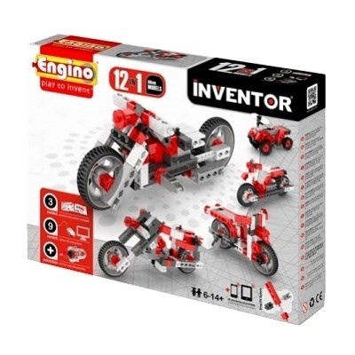 STAVEBNICE ENGINO INVENTOR 12 MODELŮ MOTOCYKLŮ