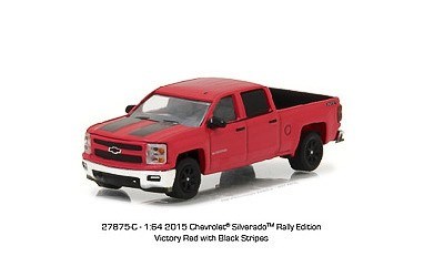 CHEVROLET SILVERADO RALLY EDITION 2015 VICTORY RED WITH BLACK STRIPES
