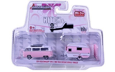 VOLKSWAGEN T2 BUS 1974 WITH CATOLAC DEVILLE TRAVEL TRAILER