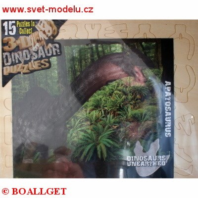 PUZZLE 3D DŘEVĚNÉ APATOSAURUS 15 dílků