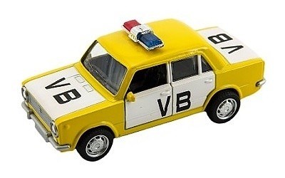 AUTO policie VB Lada 1200 VAZ kov / plast 12 cm zptn chod se svtlem a zvukem