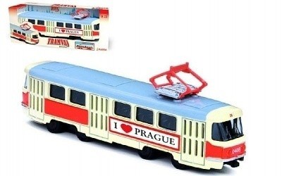 TRAMVAJ Tatra T3 esk 16 cm kovov I LOVE PRAGUE