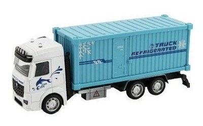 Kamion s návěsem 20 - 23 cm kov/plast na zpětné natažení