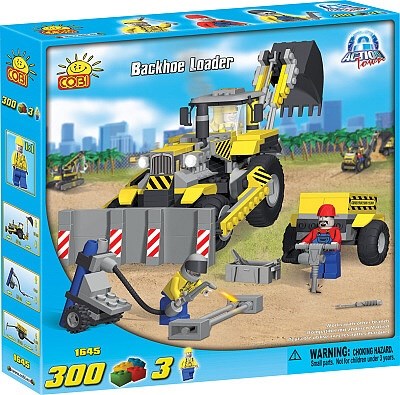 KOLOVÝ NAKLADAČ S RADLICÍ SE SBÍJEČKOU A SVÁŘEČKOU ACTION TOWN COBI 1645