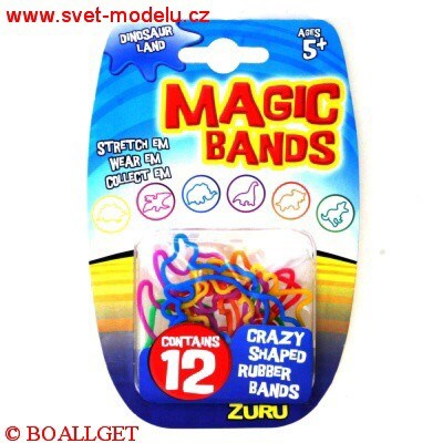 MAGICKÉ GUMIČKY MAGIC BANDS DINOSAUR LAND 12 kusů v balení