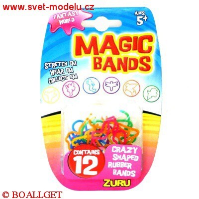 MAGICKÉ GUMIČKY MAGIC BANDS FANTASY WORLD 12 kusů v balení