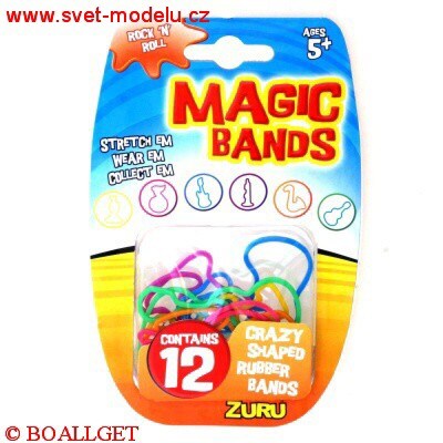 MAGICKÉ GUMIČKY MAGIC BANDS ROCK N ROLL 12 kusů v balení