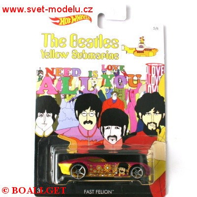 HOTWHEELS AUTKO THE BEATLES YELLOW SUBMARINE LUT PONORKA FAST FELION
