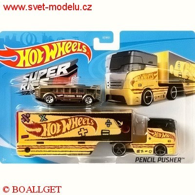 AUTÍČKO HOTWHEELS SUPER RIGS PENCIL PUSHER