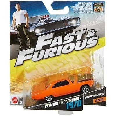 HOTWHEELS AUTKO PLYMOUTH ROADRUNNER 1970 FAST & FURIOUS 7  RYCHLE A ZBSILE 7