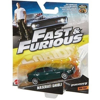 HOTWHEELS AUTKO MASERATI GHIBLI FAST & FURIOUS 7  RYCHLE A ZBSILE 7