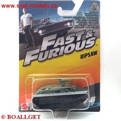 HOTWHEELS AUTÍČKO RIPSAW FAST & FURIOUS 8  RYCHLE A ZBĚSILE 8
