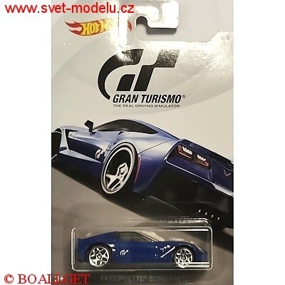 AUTÍČKO HOTWHEELS GRAN TURISMO CHEVROLET CORVETTE STINGRAY 2014