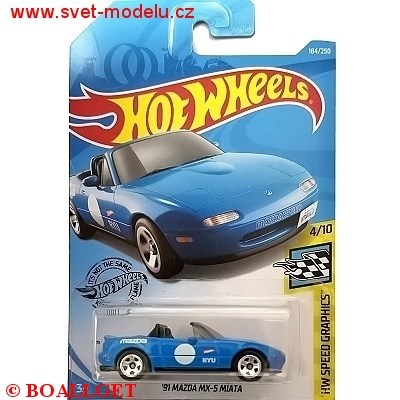 AUTÍČKO HOTWHEELS HW SPEED GRAPHICS CHEVROLET MAZDA MX-5 MIATA 1991