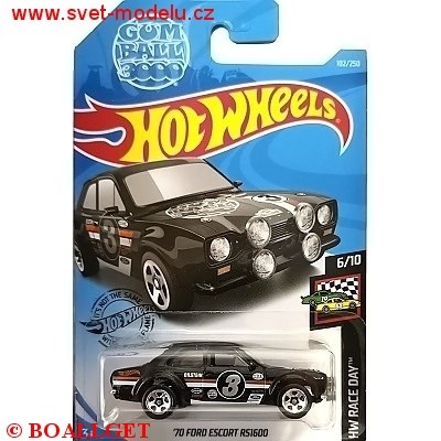 AUTÍČKO HOTWHEELS HW RACE DAY FORD ESCORT RS1600 1970