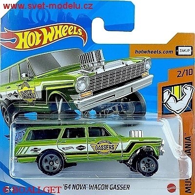 AUTÍČKO HOTWHEELS MUSCLE MANIA CHEVROLET NOVA WAGON GASSER 1964