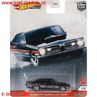 AUTÍČKO HOTWHEELS POWER TRIP REAL RIDERS PLYMOUTH BARRACUDA HEMI