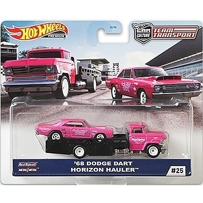 AUTÍČKA HOTWHEELS REAL RIDERS TEAM TRANSPORT DODGE DART 1968 HORIZON HAULER