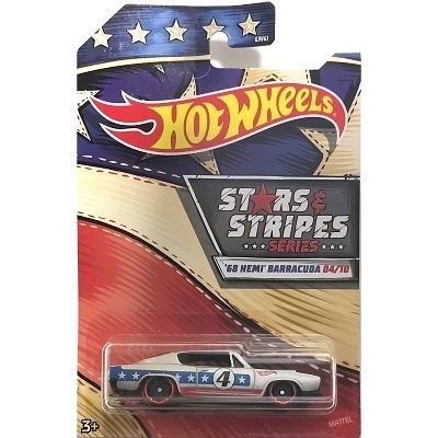 AUTÍČKO HOTWHEELS STARS & STRIPES PLYMOUTH HEMI BARRACUDA 1968