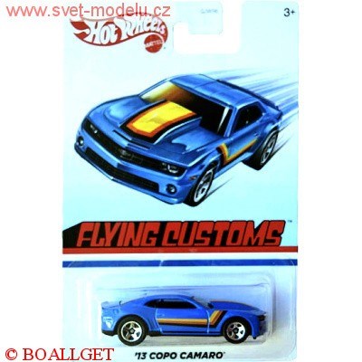 AUTÍČKO HOTWHEELS FLYING COPO CAMARO 2013