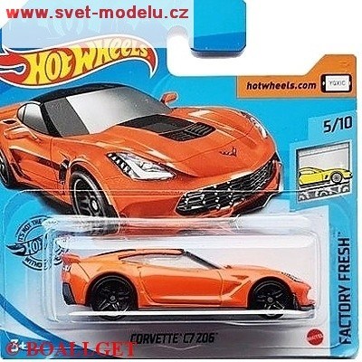 AUTÍČKO HOTWHEELS FACTORY FRESH CORVETTE C7 Z06
