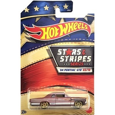 AUTÍČKO HOTWHEELS STARS & STRIPES PONTIAC GTO 1964