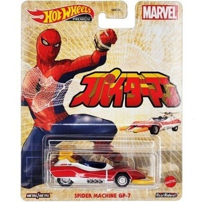 AUTÍČKO HOTWHEELS PREMIUM MARVEL SPIDER MACHINE GP-7