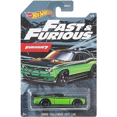 AUTÍČKO HOTWHEELS FAST & FURIOUS DODGE CHALLENGER DRIFT CAR