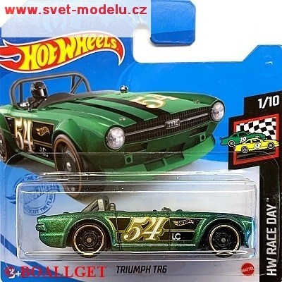 AUTÍČKO HOTWHEELS RACE DAY TRIUMPH TR6