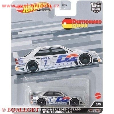 AUTÍČKO HOTWHEELS PREMIUM DEUTSCHLAND DESIGN MERCEDES-AMG C-CLASS DTM TOURING CAR 1994