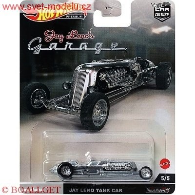 AUTÍČKO HOTWHEELS PREMIUM CAR CULTURE JAY LENOS GARAGE JAY LENO TANK CAR