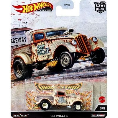 AUTKO HOT WHEELS PREMIUM HCJ88 CAR CULTURE DRAG STRIP WILLYS 33