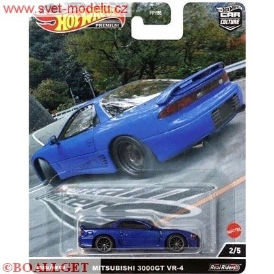 AUTÍČKO HOTWHEELS PREMIUM MOUNTAIN DRIFTER MITSUBISHI 3000GT VR-4 BLUE