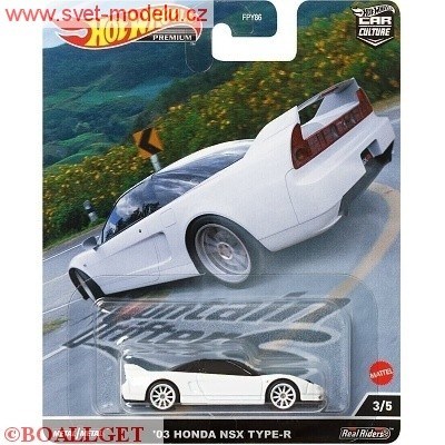 AUTÍČKO HOTWHEELS PREMIUM MOUNTAIN DRIFTER HONDA NSX TYPE-R 2003 WHITE